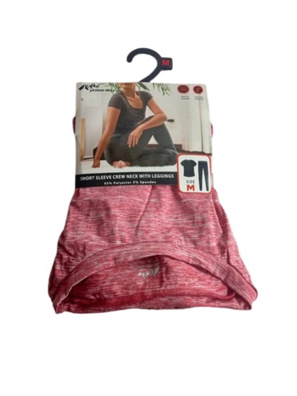 Jackson Hole Womens Crew Neck With Leggings Lounge Set Red Space Dye M New